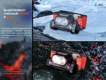 Фонарь налобный Fenix HM65R-T V2.0