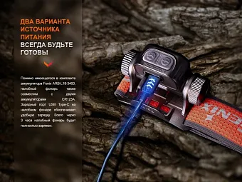 Фонарь налобный Fenix HM65R-T V2.0