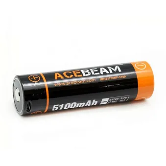 Аккумулятор Acebeam 21700 3,7 В 5100 mAh USB
